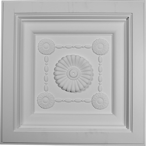 Ekena Millwork 24"W x 24"H x 2 7/8"P Logan Ceiling Tile CT24X24LO - main